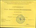 Сертификат за ведение сайта МБДОУ